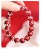 Lingxi Cinnabar & Mineral Crystal Bead Bracelet - Red Treasure Pot Design