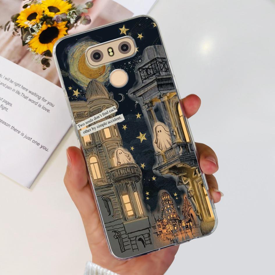 For LG G6 Plus Case LGM-G600K Phone Cases Popular Flower Soft Silicone Clear Protective Shell For LG G6 G 6 LG6 LGG6+ Back Cover