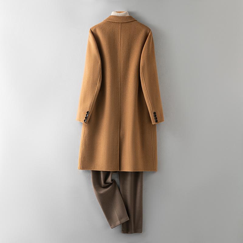 Wool Cashmere Coat Double-sided High-end Woolen Coat Men's Long Double-sided Woolen Coat