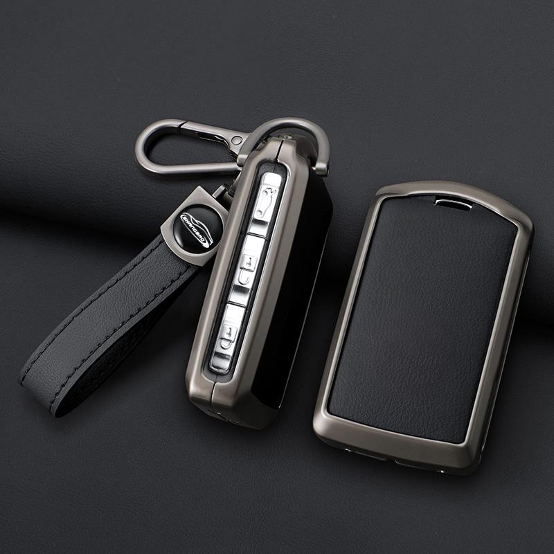 Metal Car Smart Remote Key Case Full Cover Protection Holder Shell for Volvo Polestar 2 Polestar 3 2023 2024 Keyless Keychain
