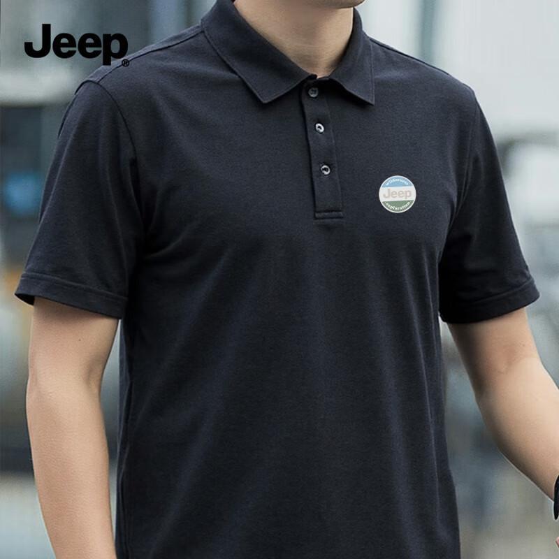 JEEP Men s Summer Quick-Dry Cooling Anti-bacterial Lightweight UV Protection Polo Shirt 3XL
