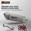 Mid and Rear Pipe for Motorcycle CBR500R, CB500F, 500X (2016-2020)