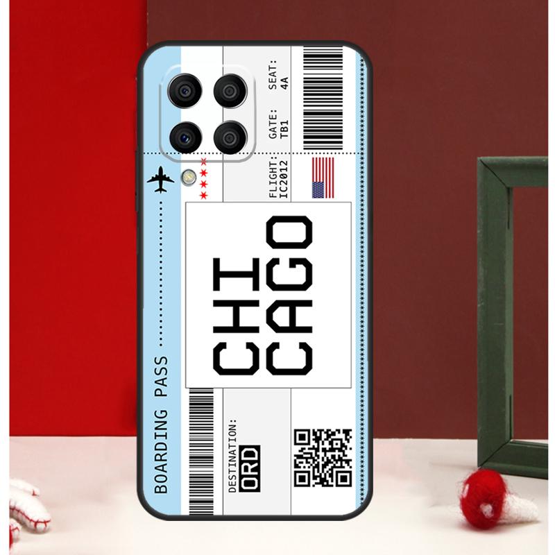 Boarding Pass Ticket Case For Samsung Galaxy M31 M11 M21 M14 M34 M54 M12 M32 M52 M15 M13 M16 M36 M56 M53 M35 M55