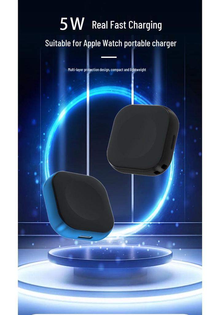 Compatible Apple iWatch Wireless Charger: Ultras9s8 Magnetic Portable 5W Fast Charging for Series 6/5