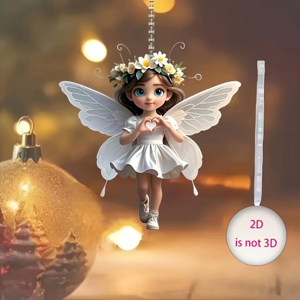 Beautiful Butterfly Fairy, 2D Flat Acrylic, Pendant, Suitable for Keychain, Backpack, Christmas, Halloween
