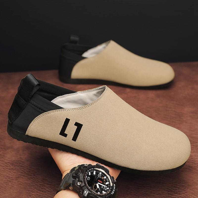 

Мужская обувь, мода 2024 года, новые летние дышащие повседневные туфли для мужчин, лоферы, кроссовки, весна/осень, для взрослых, без застежек, однотонные туфли 44 хаки