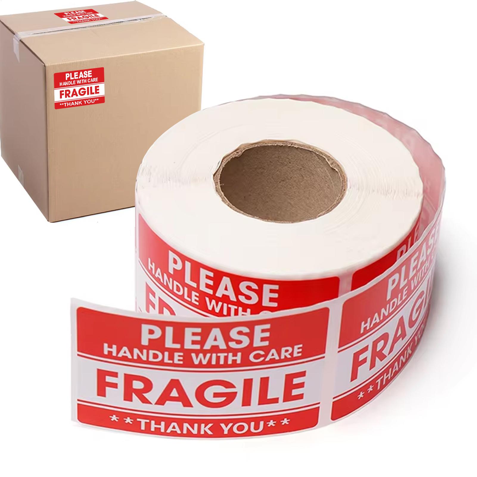 

500pcs/roll Fragile Label Stickers Handle With Care Warning Signs Careful Shipping Tags Sticker Adhesive Labels For Moving Pack China Mainland