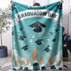 Graduation season Throw Soft Flannel AC Blanket Lightweight Summer Nap Throw Cozy  Blanket for Sofa Bed Travel Home