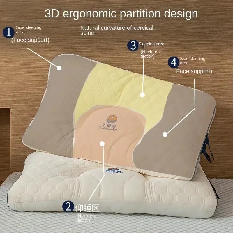 Antibacterial and Anti Mite Non Latex Pillow Household Natural Rubber Cervical Spine Pillow To Help Sleep