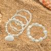 Four-piece Ocean Wind Shell Imitation Pearl Starfish Beaded Elastic Bracelet Summer Beach Vacation Wind Women's Bracelet