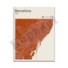 Barcelona. Seville. Bilbao. Madrid. Almeria. Spain City Color Map. Wall Art. Poster