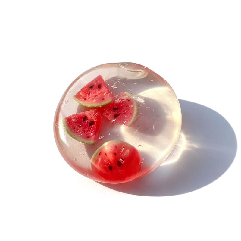 Glass Fruit Series! Thin-Skin Moldable Squeeze Balls With Soft Texture Stress Relief Fidget Toys For Adults
