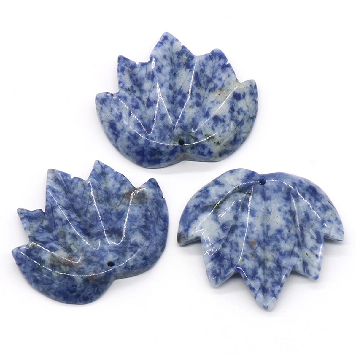 

1шт намисто кулон натуральний камінь кленовий лист кулон для виготовлення ювелірних виробів своїми руками намисто браслет сережки аксесуар 43x47-50mm