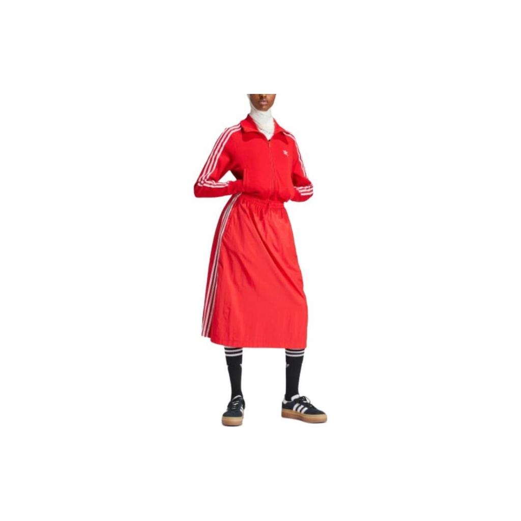 Adidas Originals Adicolor 3-Stripes Full-Zip Knit Lifestyle Jacket Women Red IY7277