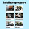 12V 24V Electric Car Cooling Fan 360 Degree Rotation Car Air Fan 5V USB Dual Head Dashboard Air Circulator Fan for Car Truck SUV