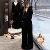 2026 Women's Red Zodiac Sports Set: Velvet Fur Hooded Sweatshirt & Cardigan