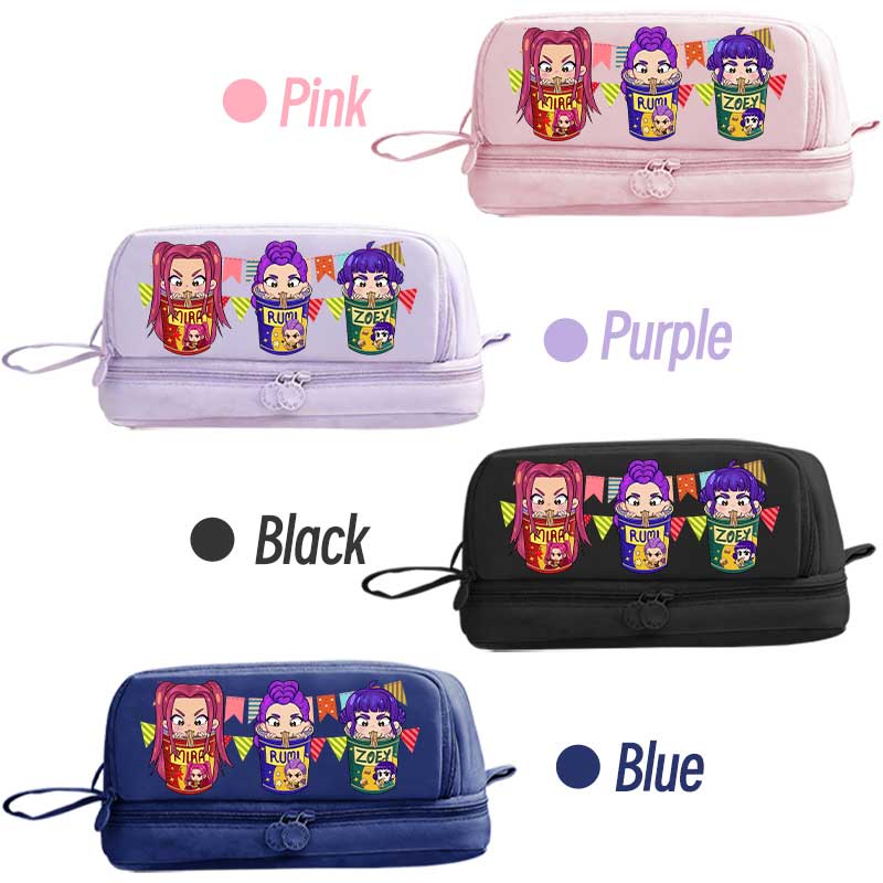 Double-layer Learning Stationery Bag Gift Girl Group Shoulders Bag For K-Pop Cartoon Pencil Case Stationery Bag Anime