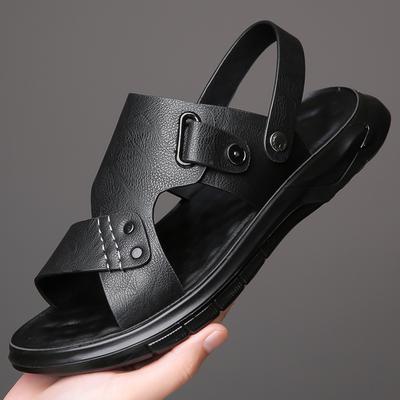 Sandals Men's 2025 Summer Casual Driving Beach Shoes Dual-purpose Outer Wear Driving Shoes Cool Slippers
