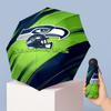 Seattle Seahawks Printed 5?Fold Mini Umbrella 8?Rib Windproof Compact Umbrella For Women Pocket Carry