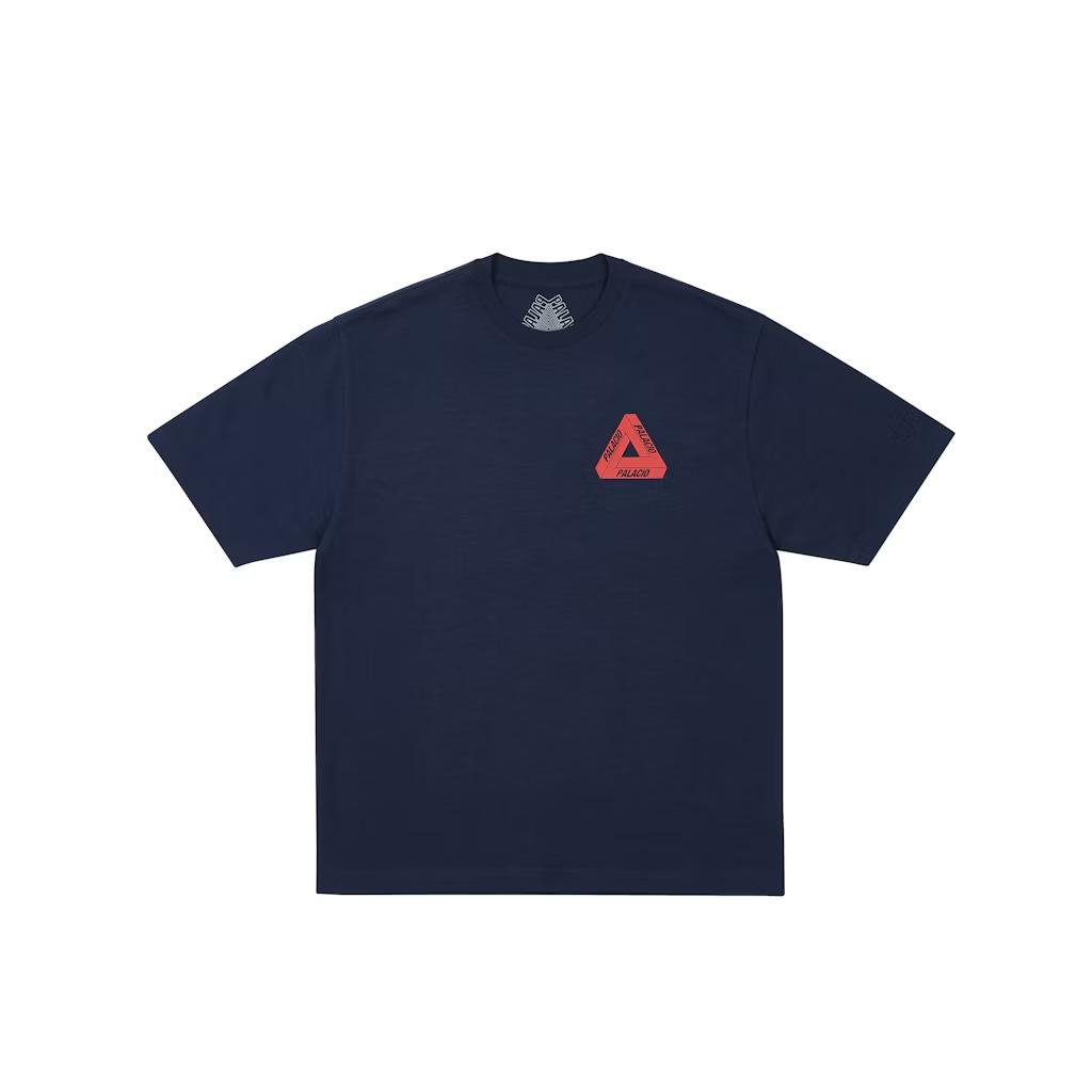 Palace Tri Lingual T-Shirt Navy Unisex Tops Blue P29TS082