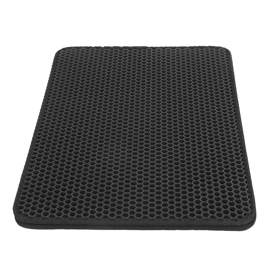 Double Layer Cat Litter Trapping Mat AntiSlip Pet Urine Proof Scatter Control Pad(M )