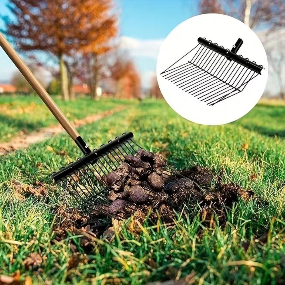 Stable Livestock Hay Fork Heavy Duty Stable Manure Rake Garden Rake Tool Garden Leaf Rake  Barn