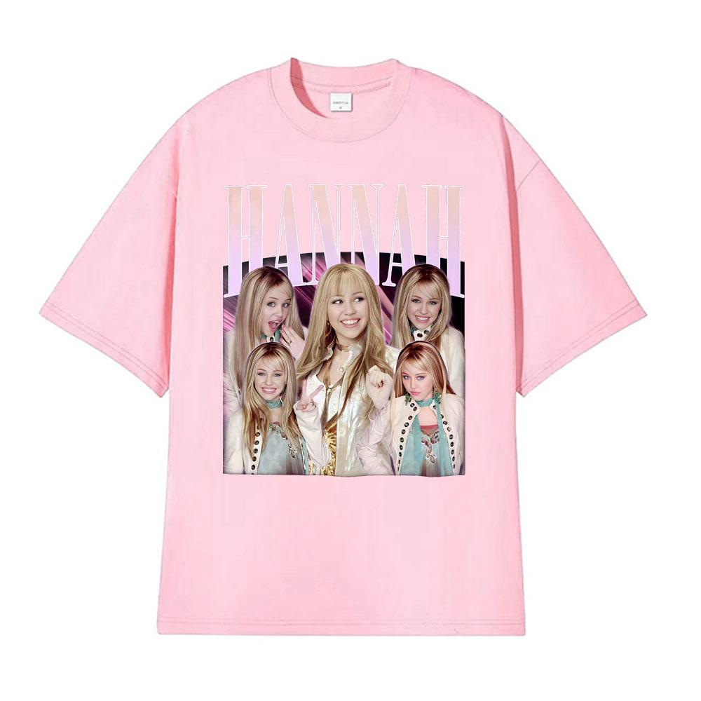 Retro Hannah Montana Aesthetic Graphic T Shirts Men Women Harajuku Hip Hop Streetwear Tshirt Cotton Casual Short Sleeve T Shirt