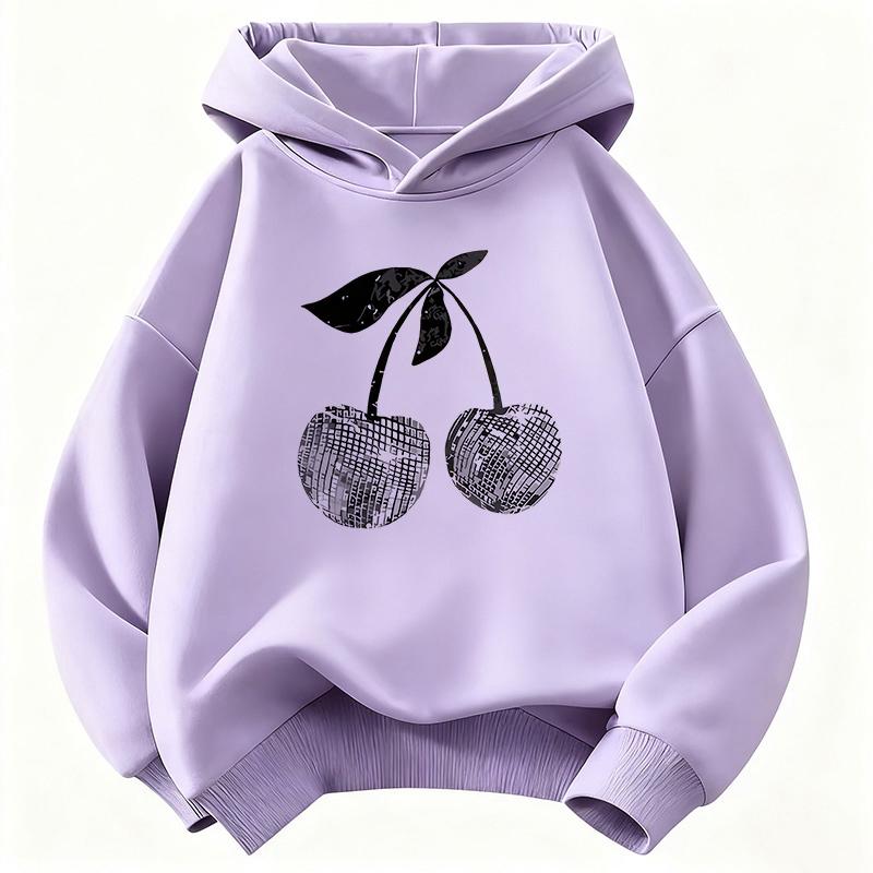 Girls' Stylish Cherry Children's Hoodie Sweatshirt Cute Harajuku Hoody for Boys Girls Autumn Spring Casual Hoodies