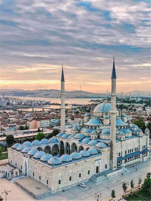 RUOPOTY DIY Frame Painting By Numbers Landscape Wall Art Picture Drawing Picture By Numbers Castle For Living Room