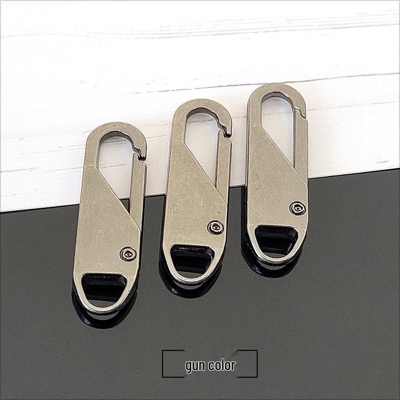 Universal Metal and Rubber Zipper Pull for Handbags, Backpacks, and Clothes