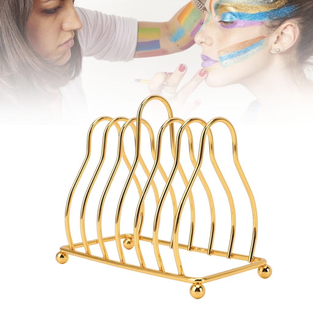 Gold Palette Rack Makeup Palette Organizer Gold Coaster Rack Holder for Nail Polish Foundation Concealer Color Paints Mixing Palette