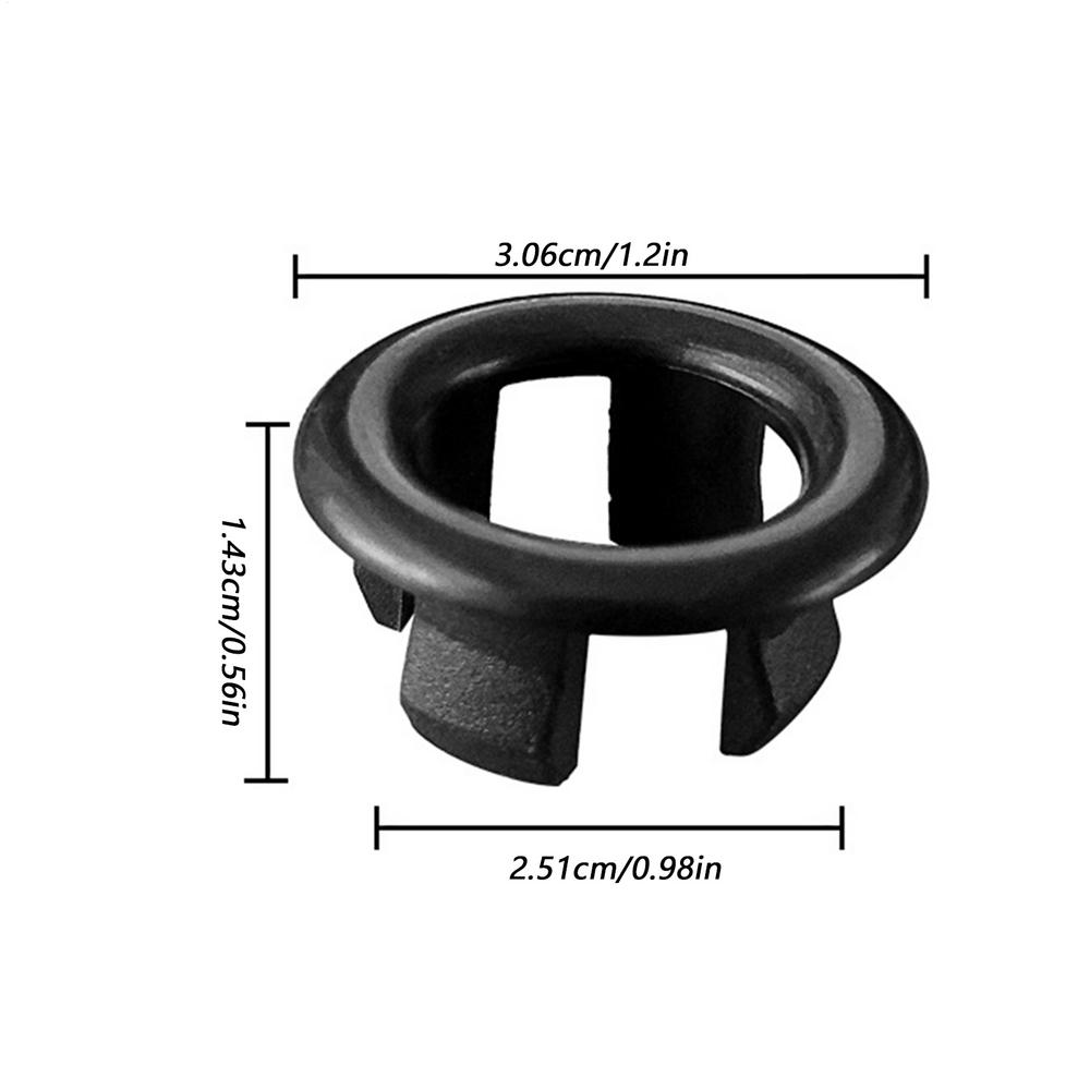 1Pcs Plastic Sink Hole Overflow Cover for Kitchen Bathroom Basin Trim Bath Drain Cap Sink Wash Basin Round Overflow Ring Plug