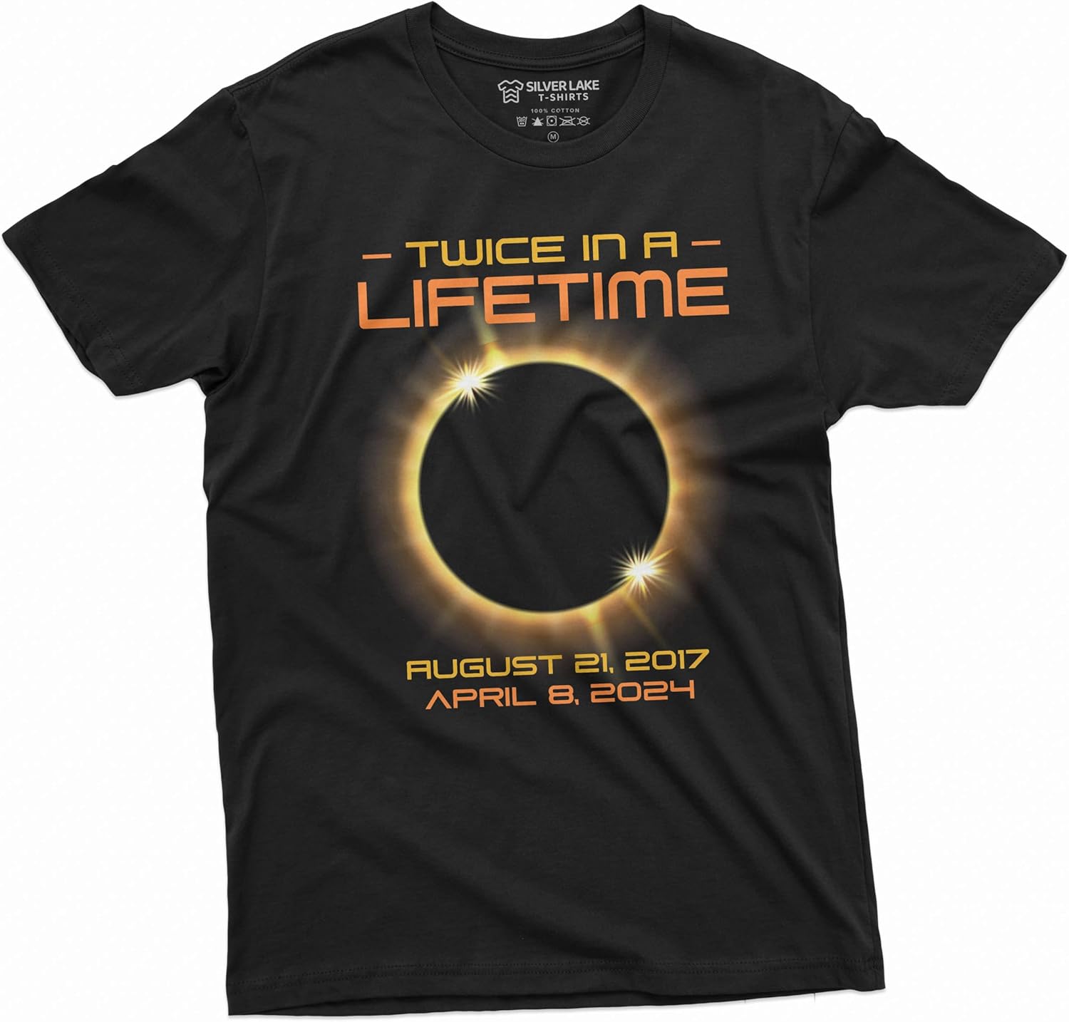 Solar Eclipse T-Shirt Twice in a Lifetime Total Solar Eclipse of April 8, 2024 Tee Shirt S разноцветный