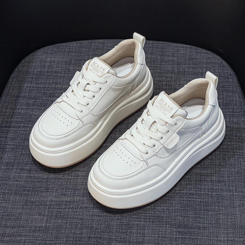 Small White Shoes Inner Height Increase Casual Platform Student Shoes Sports Comfortable Fashion Women's Shoes