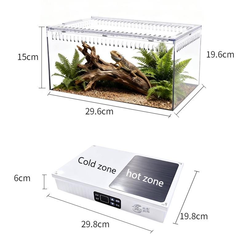 Thermal Reptile Terrarium Smart Temperature Control Breathable Reptile Breeding Cage Gecko Snake Breeding Box Reptile Pet House