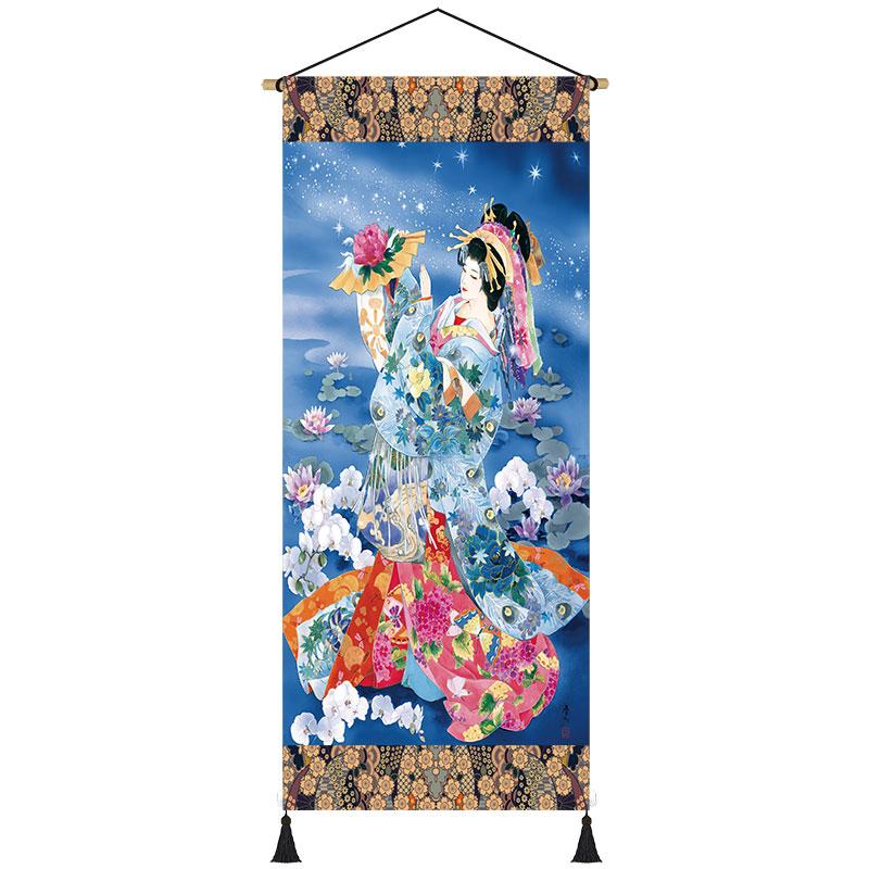 Toile murale rétro avec geisha japonaise vintage, kimono, femme ukiyo-e, affiche, restaurant, maison, salon, peinture à suspendre