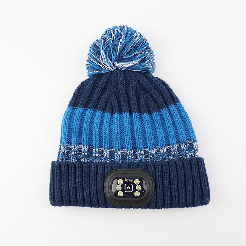 Kids LED Knitted Pom-Pom Hat