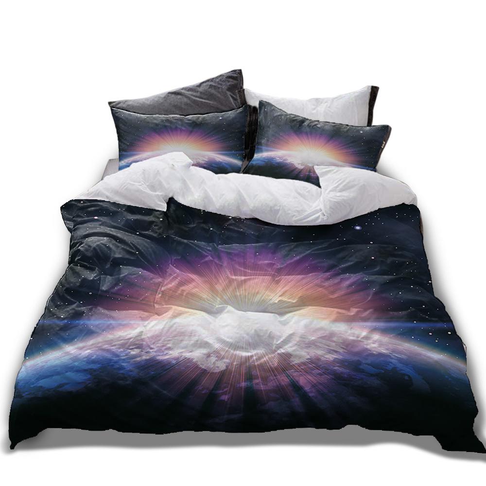 Cosmic Interstellar Wind Bed Three-Piece Set Four-Piece Digital Printing Quilt Cover Pillowcase Sheet