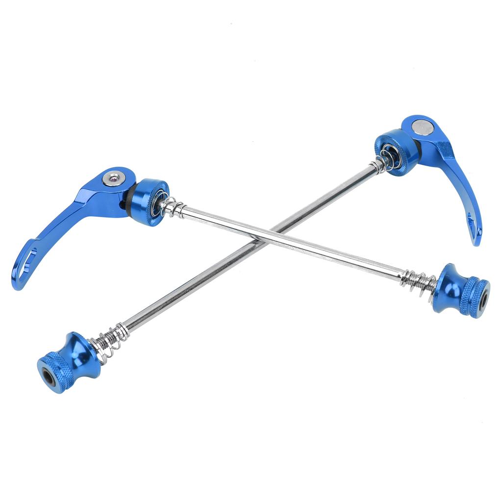 2Pcs Bicycle Wheel Hub Skewers Mountain Bike Road Bike Axle Quick Release Skewer LeverBlue