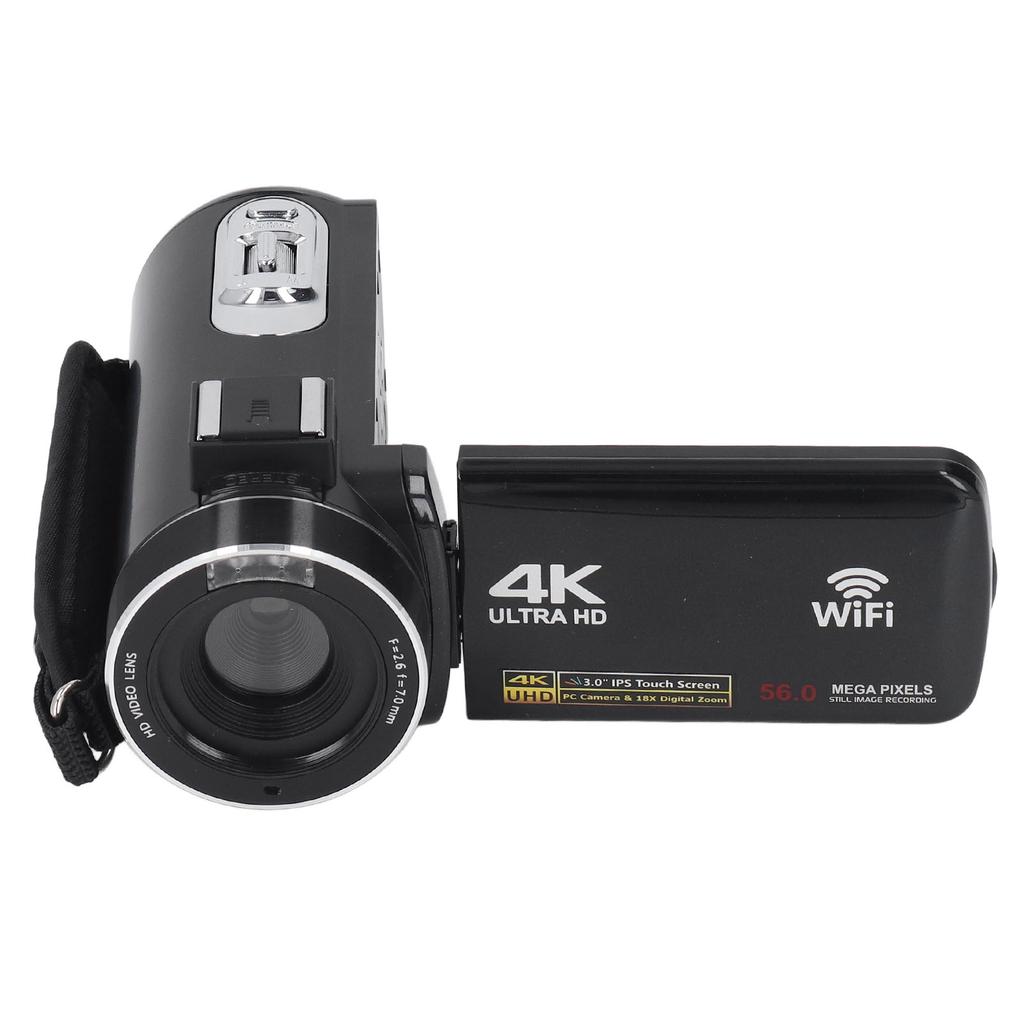 4K Ultra HD Digital Camcorder WIFI 3 Inches IPS Color Touch Display 18x Digital Zoom PC Camera