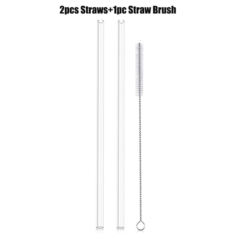 

Replacement Straws Reusable Plastic Straws With Cleaning Brush Semi-Transparent Pe Food Grade Straws