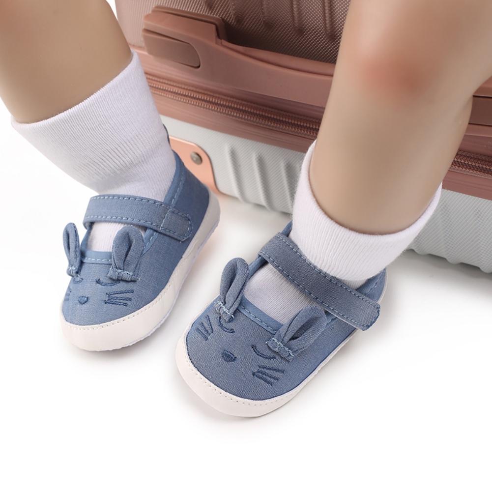 Infant Girls Mary Jane Flats Toddler Baby Cartoon First Walkers Sneakers Anti-Slip Soft Sole Prewalkers Cute Sweet Shoes 0-18M