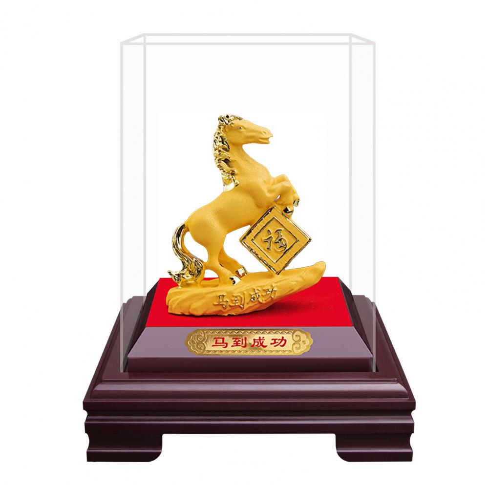 Horse Figurine Bring Good Luck Wealth Chinese Style Horse Statue Fengshui Decoration Home Office Desktop Ornament