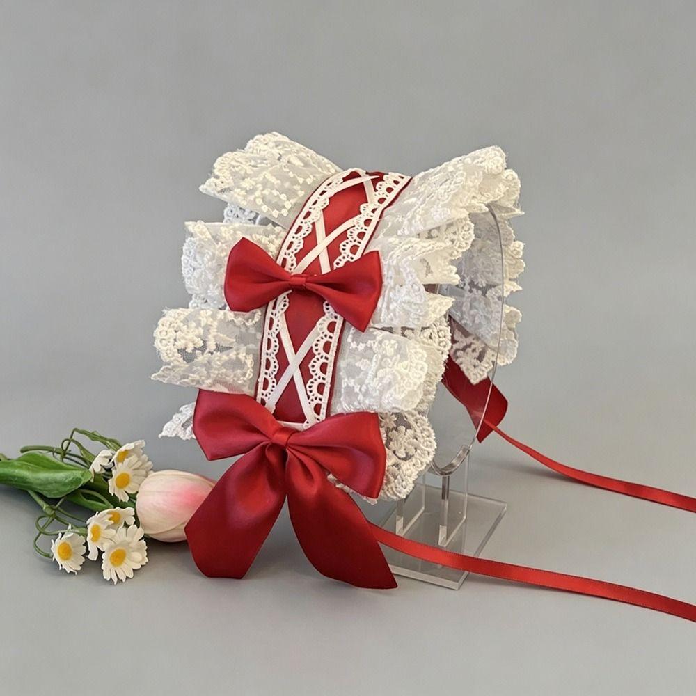 Sweet Bow Lace Bow Hairband Handmade Lolita Hair Accessories French Lolita Headband Lolita Fashion