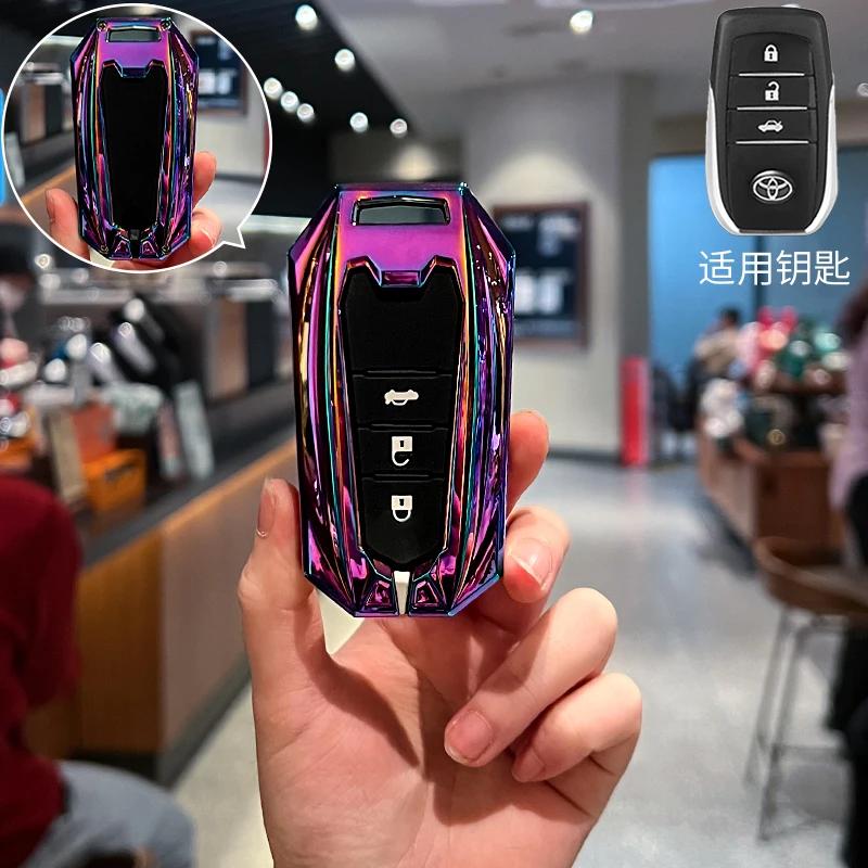

Car Key Case Cover Shell Fob For Toyota CHR Camry Corolla RAV4 Highlander C-HR Prius Land Cruiser Prado Keychain Accessories