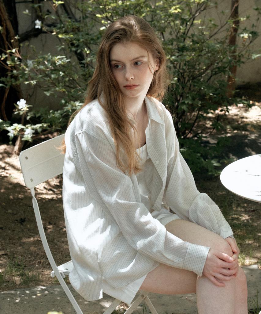 YUPPE Soft Stripe Shirt_Light Khaki