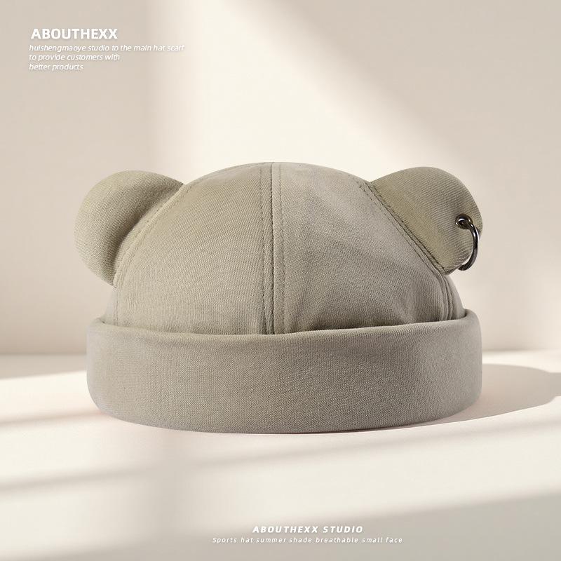 Cute Cat Ears Melon Skin Hat for Women Japanese Street Ring Yuppie Hat Spring and Autumn Versatile Landlord Hat