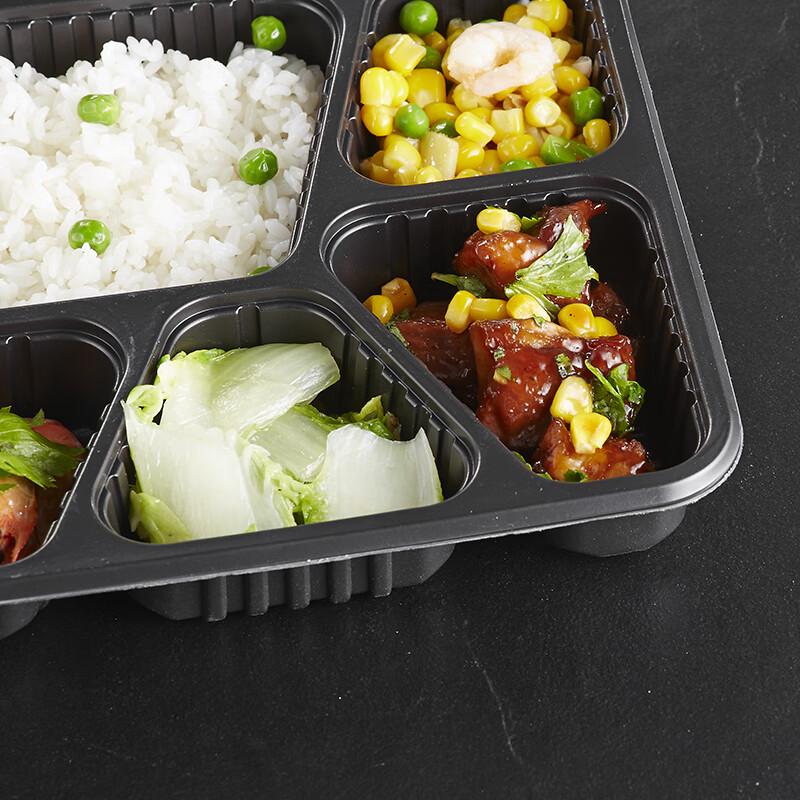 BaiChufang 5-Compartment Disposable Takeaway Lunch Boxes