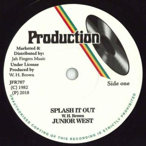 7inch Record JUNIOR WEST - Splash It Out / Version JER707 Production 1982 UK Reggae, Ska & Dub Used