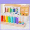 Wooden Rainbow Stackers For Toddler Hand Eye Coordination Educational Toy For 3 To 6 Years